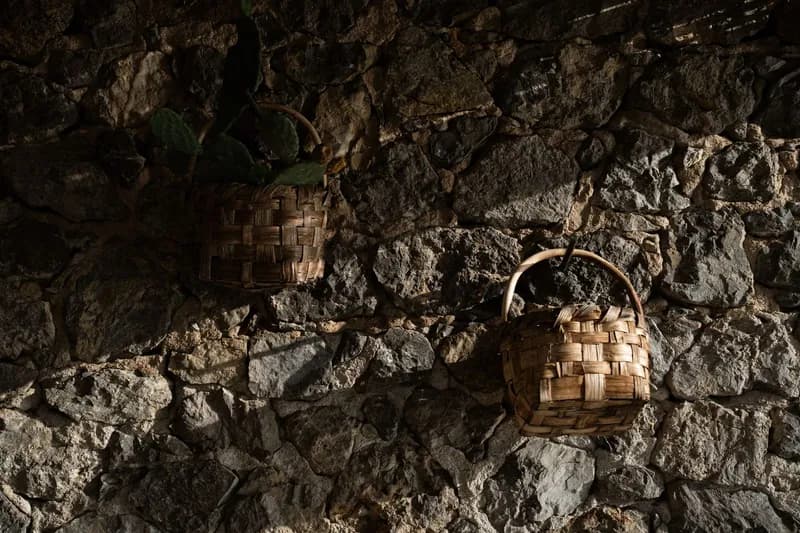 Woven Wall Baskets, Pair