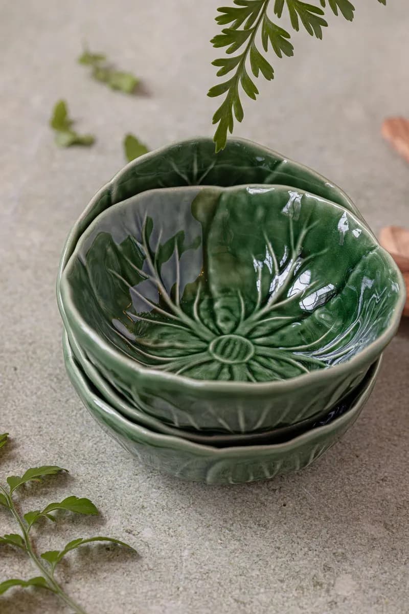 Leaf-Pattern Serving Bowl